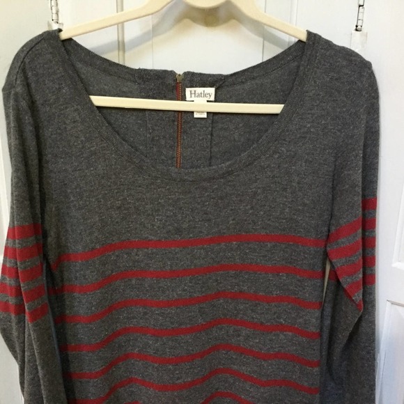 Hatley Gray & Red Striped Knit Dress - Picture 5 of 16